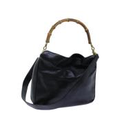 Pre-owned Leather handbags Gucci Vintage , Black , Dames