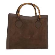 Pre-owned Suede gucci-bags Gucci Vintage , Brown , Dames