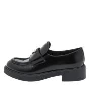 Pre-owned Leather flats Prada Vintage , Black , Dames