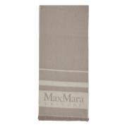 Colibri Sjaal met Logo en Franjes Max Mara , Beige , Dames