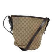 Pre-owned Canvas gucci-bags Gucci Vintage , Brown , Dames