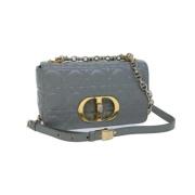 Pre-owned Leather dior-bags Dior Vintage , Gray , Dames