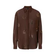 Stijlvolle Shirt voor Vrouwen Pinko , Brown , Dames