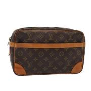 Pre-owned Canvas clutches Louis Vuitton Vintage , Brown , Dames