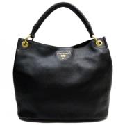 Pre-owned Leather totes Prada Vintage , Black , Dames