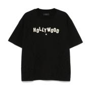 Zwarte Katoenen Jersey T-shirt met Hollywood Patch Amiri , Black , Her...