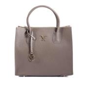 Taupe Leren Handtas - Italiaans Ontwerp 19v69 Italia , Beige , Dames