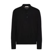 Casual Polo Shirt in Marineblauw Valentino Garavani , Black , Heren