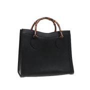 Pre-owned Leather handbags Gucci Vintage , Black , Dames