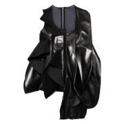 Asymmetrische Plooi-Detail Vest Comme des Garçons , Black , Dames