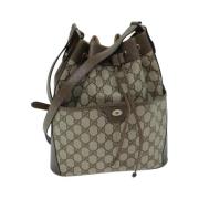 Pre-owned Canvas gucci-bags Gucci Vintage , Beige , Dames