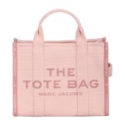 Jacquard Tote Tas met Logopatroon Marc Jacobs , Pink , Dames