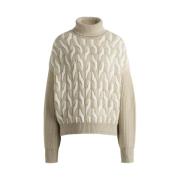 Oversized Ferdolia Sweater Beige Hugo Boss , Beige , Dames