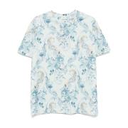 Casual Katoenen T-Shirt in Blauw Etro , Blue , Heren