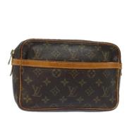 Pre-owned Canvas clutches Louis Vuitton Vintage , Brown , Dames