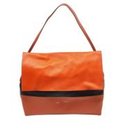 Pre-owned Leather shoulder-bags Celine Vintage , Orange , Dames