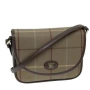 Pre-owned Canvas shoulder-bags Burberry Vintage , Beige , Dames