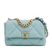 Pre-owned Denim shoulder-bags Chanel Vintage , Blue , Dames