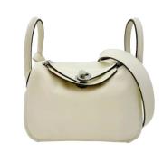 Pre-owned Leather handbags Hermès Vintage , Beige , Dames