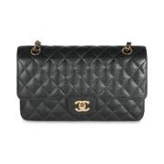 Pre-owned Leather chanel-bags Chanel Vintage , Black , Dames