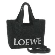 Pre-owned Canvas handbags Loewe Pre-owned , Black , Dames