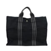 Pre-owned Canvas handbags Hermès Vintage , Black , Dames