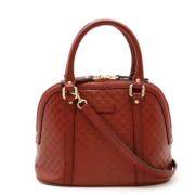 Pre-owned Leather gucci-bags Gucci Vintage , Red , Dames