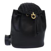 Pre-owned Leather backpacks Salvatore Ferragamo Pre-owned , Black , Da...