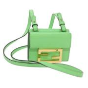 Pre-owned Leather fendi-bags Fendi Vintage , Green , Dames