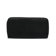 Pre-owned Leather wallets Bvlgari Vintage , Black , Dames