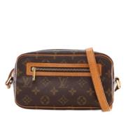 Pre-owned Canvas shoulder-bags Louis Vuitton Vintage , Brown , Dames