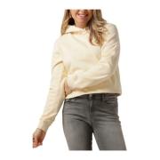 Beige Embro Badge Regular Hoodie Calvin Klein , Beige , Dames