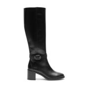 Esme Belted ZIP Boot Stuart Weitzman , Black , Dames