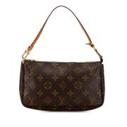 Pre-owned Canvas clutches Louis Vuitton Vintage , Brown , Dames