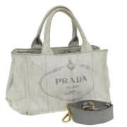 Pre-owned Canvas prada-bags Prada Vintage , Gray , Dames