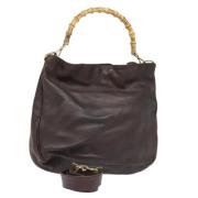 Pre-owned Leather gucci-bags Gucci Vintage , Brown , Dames