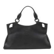 Pre-owned Leather handbags Cartier Vintage , Black , Dames