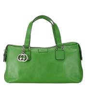 Pre-owned Leather gucci-bags Gucci Vintage , Green , Dames