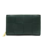 Pre-owned Leather wallets Bottega Veneta Vintage , Green , Dames