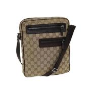 Pre-owned Canvas gucci-bags Gucci Vintage , Beige , Dames