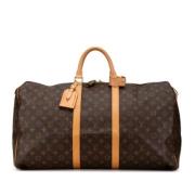 Pre-owned Canvas handbags Louis Vuitton Vintage , Brown , Dames