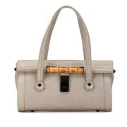 Pre-owned Leather handbags Gucci Vintage , Beige , Dames