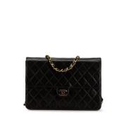 Pre-owned Leather shoulder-bags Chanel Vintage , Black , Dames