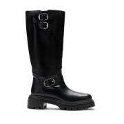 Emerson Moto Boot Stuart Weitzman , Black , Dames