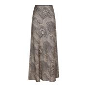 Elegante Floating Wave Rok Donker Zand Neo Noir , Beige , Dames