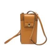 Pre-owned Leather shoulder-bags Salvatore Ferragamo Pre-owned , Orange...