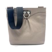 Pre-owned Leather shoulder-bags Salvatore Ferragamo Pre-owned , Beige ...