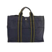 Pre-owned Canvas handbags Hermès Vintage , Blue , Dames