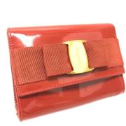 Pre-owned Leather pouches Salvatore Ferragamo Pre-owned , Orange , Dam...