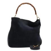 Pre-owned Suede gucci-bags Gucci Vintage , Black , Dames